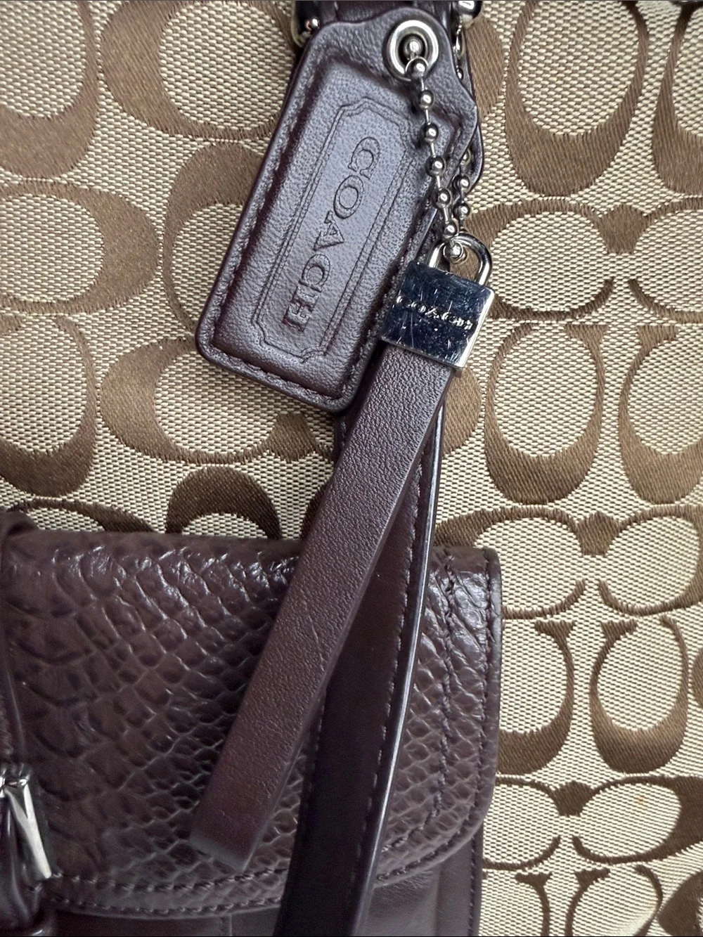 Coach Charlie Signature Python Tote